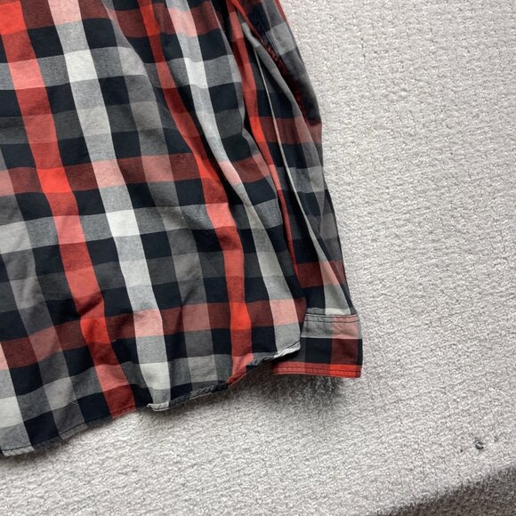 44mm Shirt Mens XL Black / Red Button Up Cotton Cowboy Legendary Work Western - Picture 12 of 14